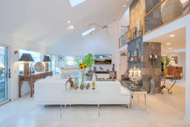 a dining room with furniture and a table