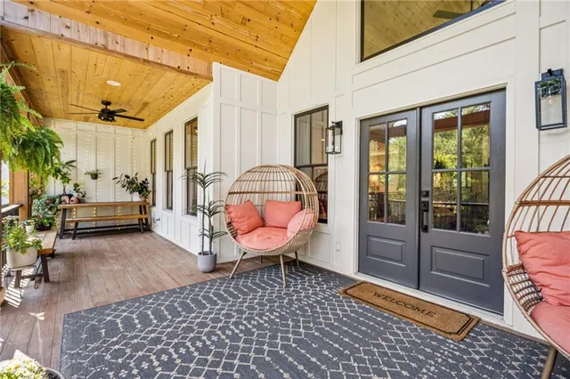 a room with furniture