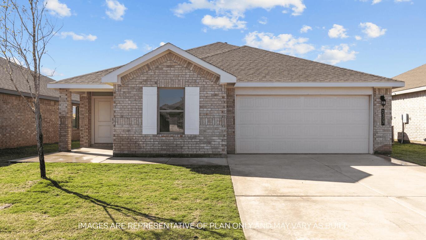 2305 150th Place Lubbock, TX 79423 - Photo 1 of 14 a front view of a house with garden