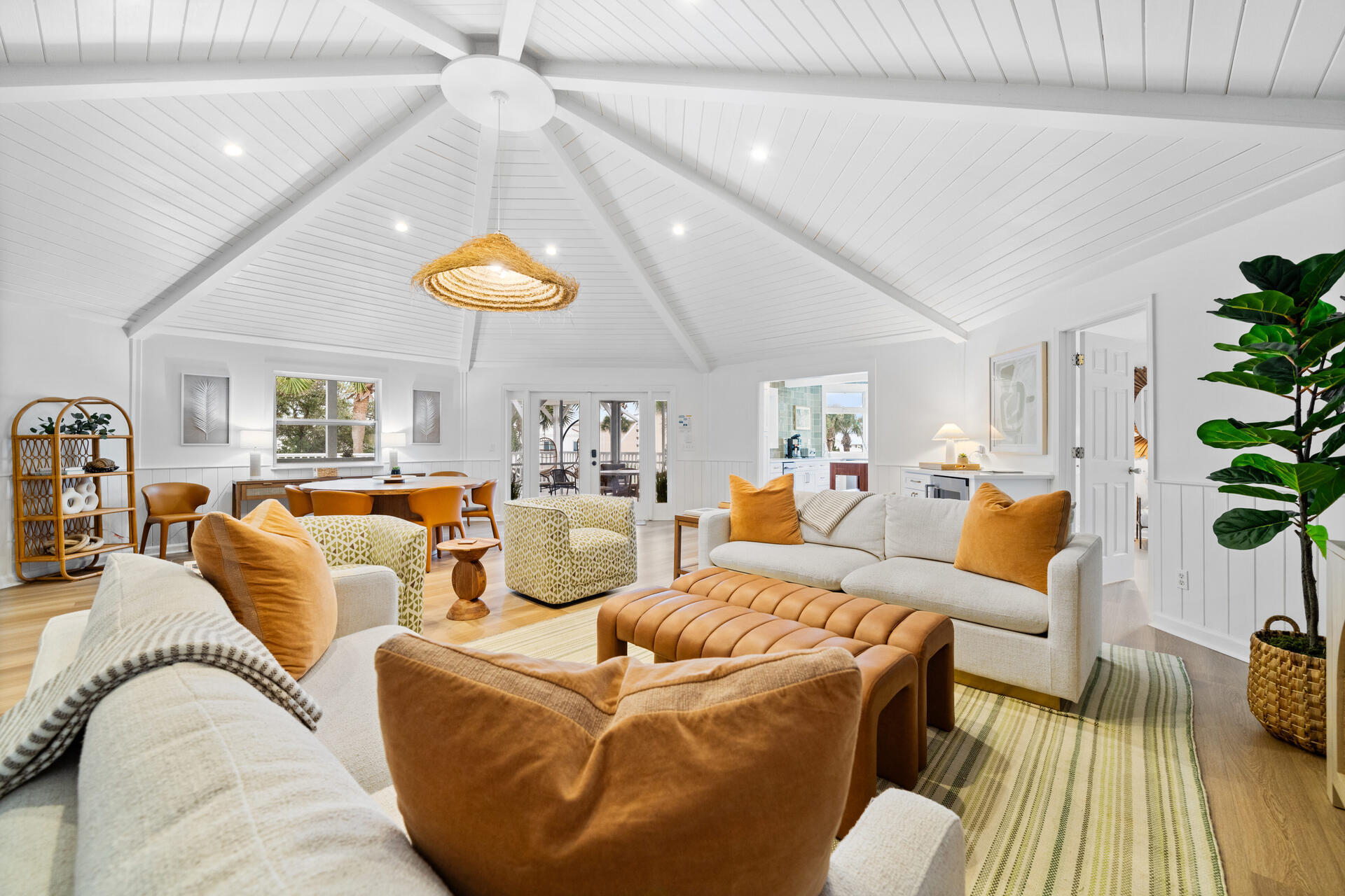 169 Pompano Street Inlet Beach, FL 32461 - Photo 19 of 91 a living room with furniture and a chandelier