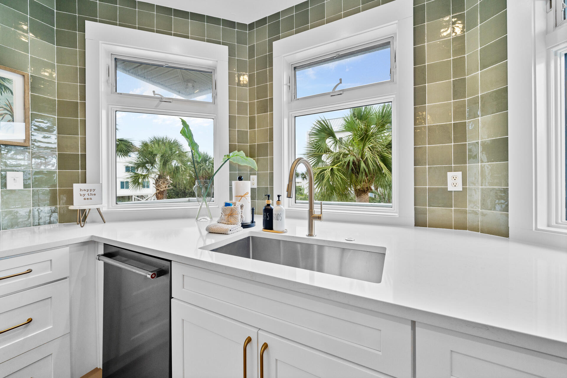 169 Pompano Street Inlet Beach, FL 32461 - Photo 23 of 91 a kitchen with a sink and large window