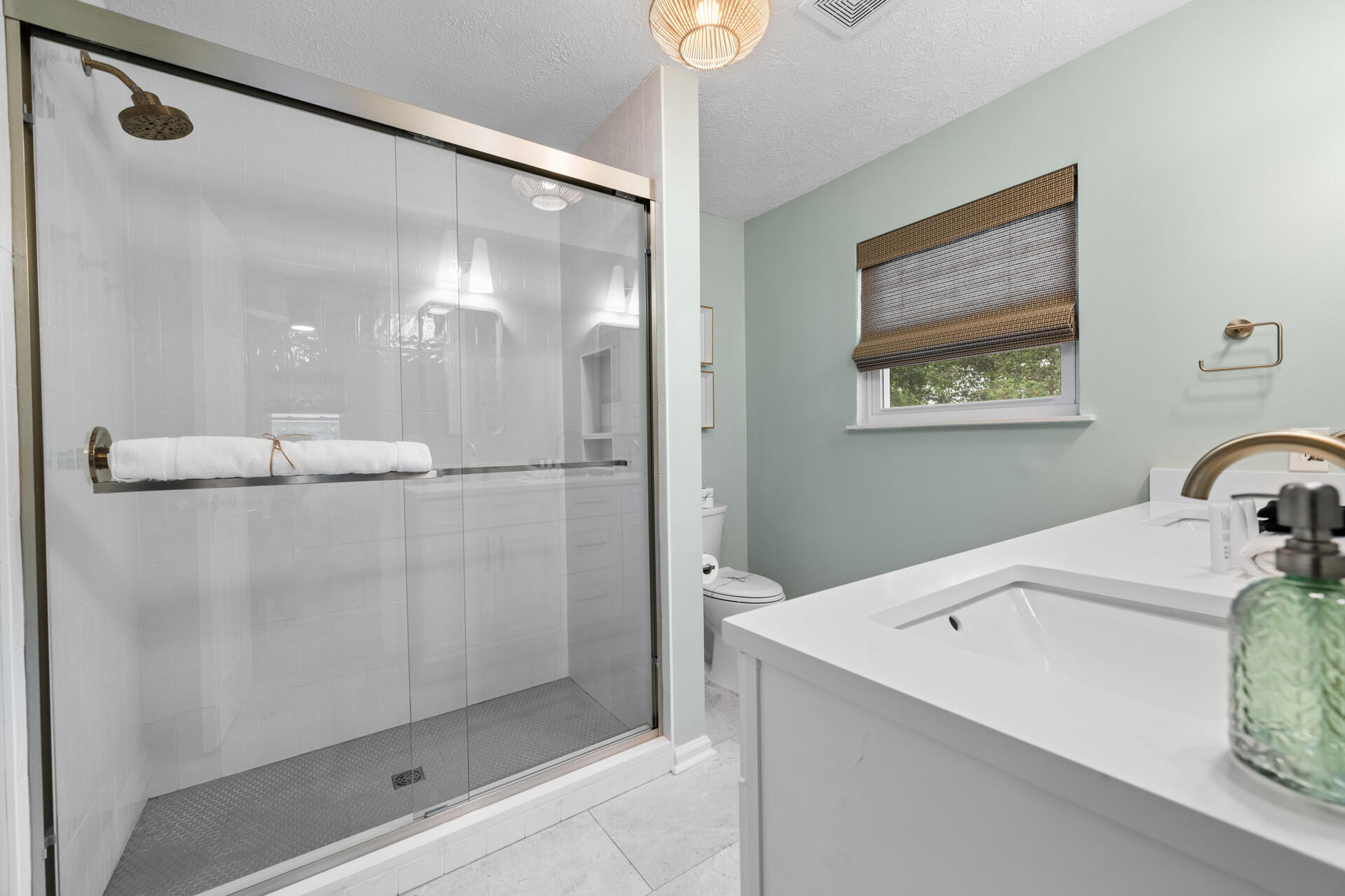 169 Pompano Street Inlet Beach, FL 32461 - Photo 35 of 91 a bathroom with a bathtub and a shower