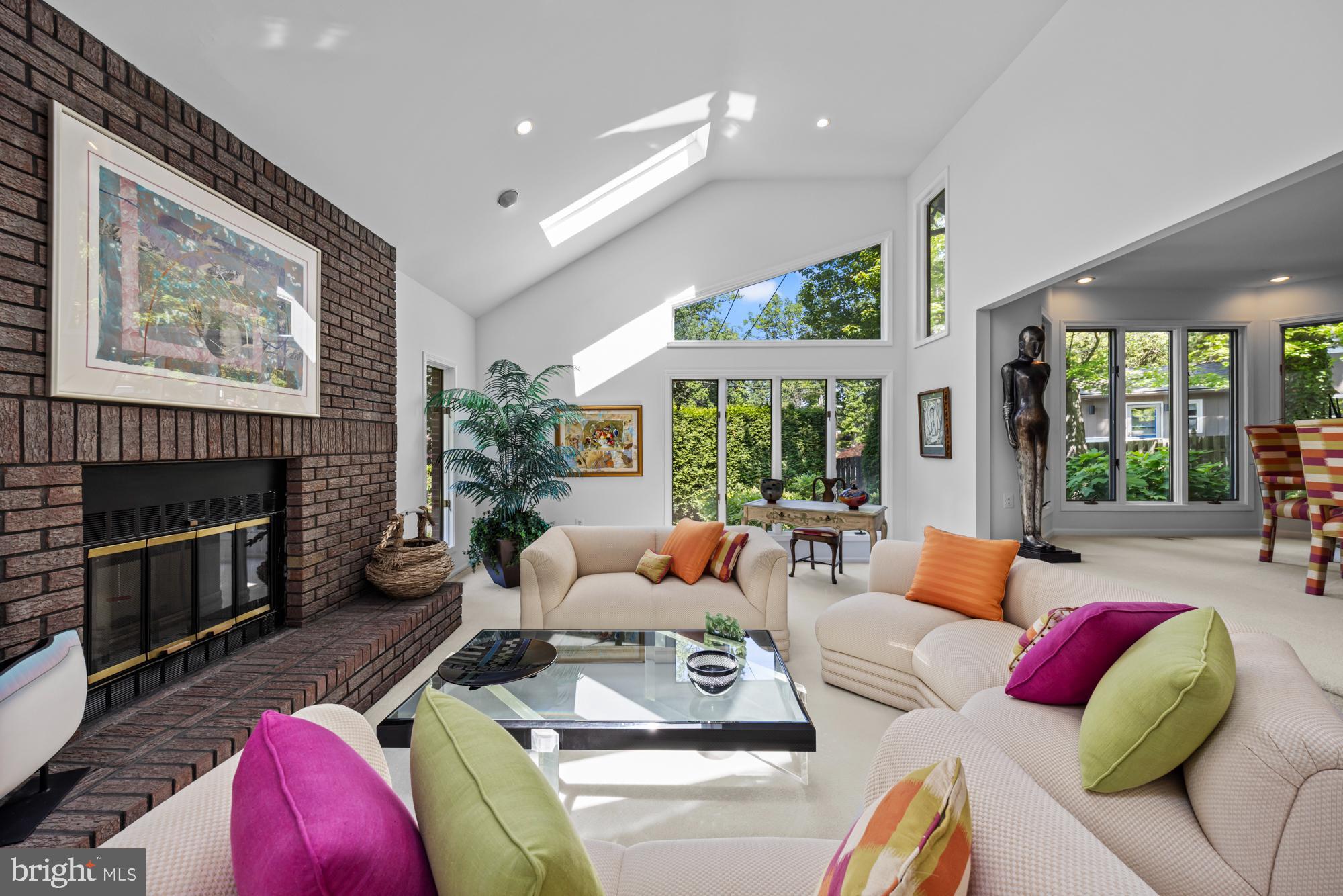 503 Birch Drive Cherry Hill, NJ 08003 - Photo 8 of 51 a living room with furniture fireplace and large windows