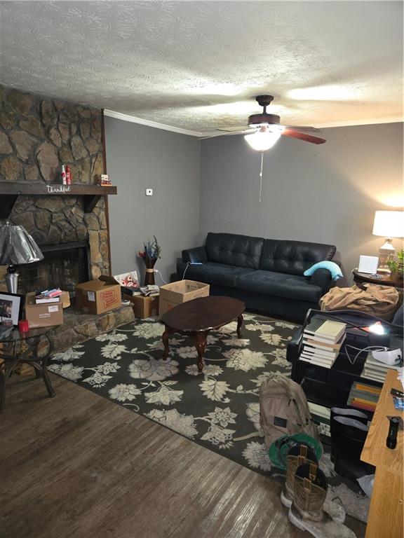 3542 North Hopkins Court Powder Springs, GA 30127 - Photo 5 of 22 a living room with furniture and a fireplace