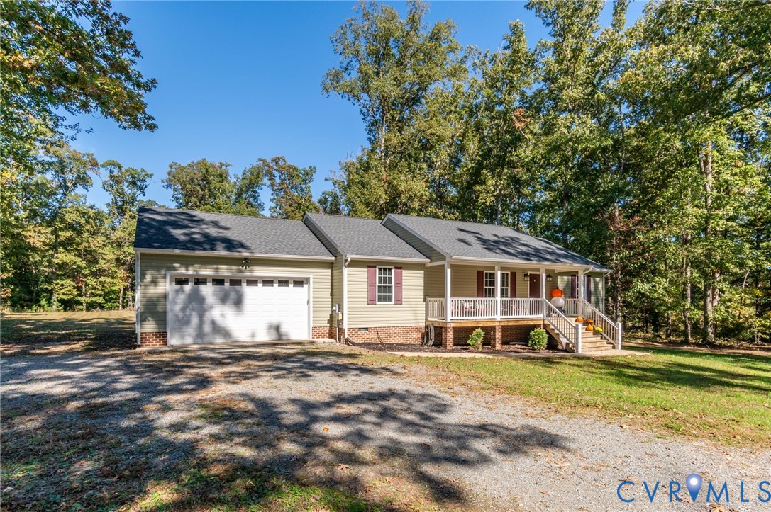 a house view with a garden space