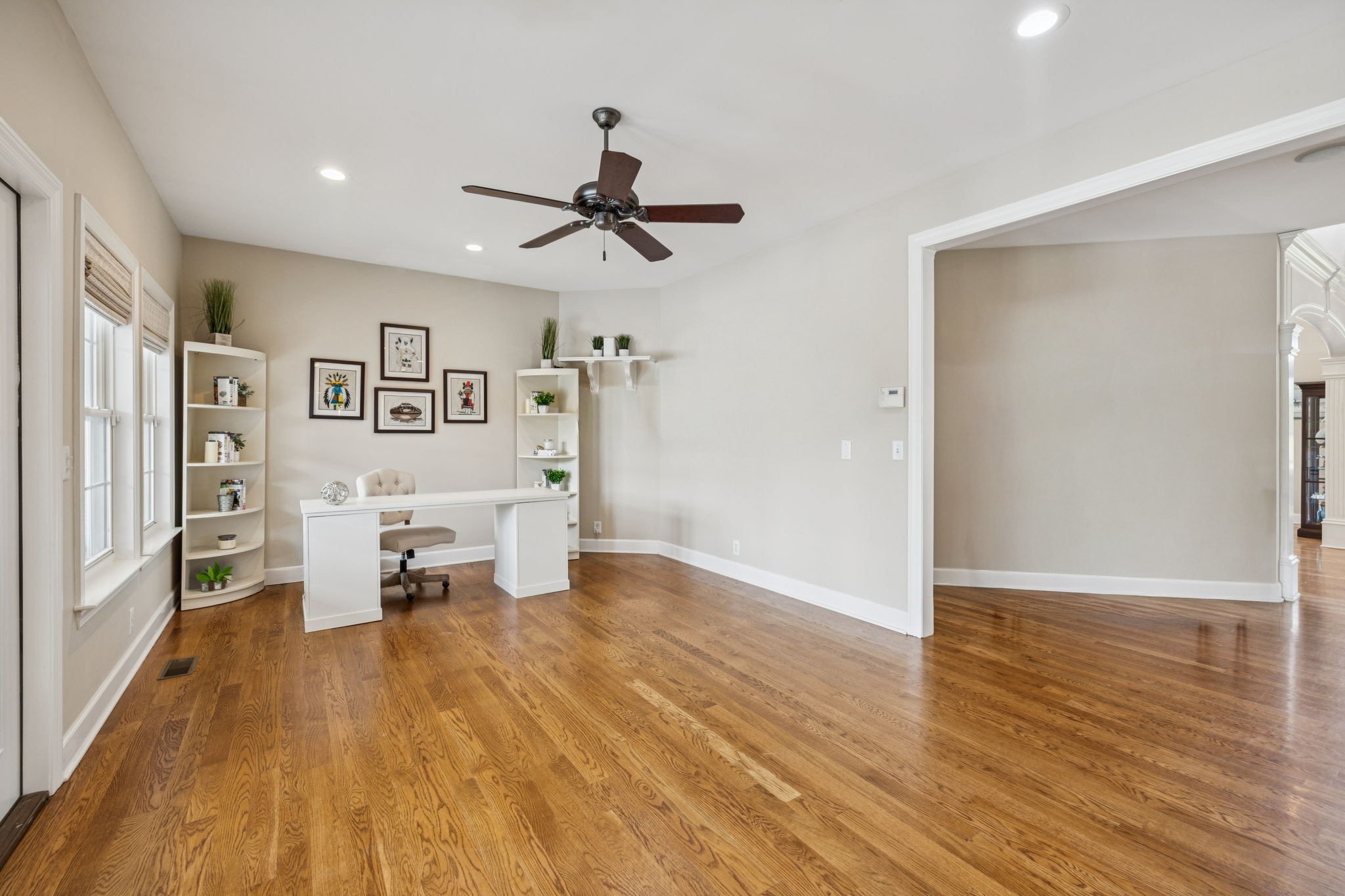 5000 Rucker Christiana Road Christiana, TN 37037 - Photo 30 of 73 a view of a livingroom with hardwood floor and a ceiling fan