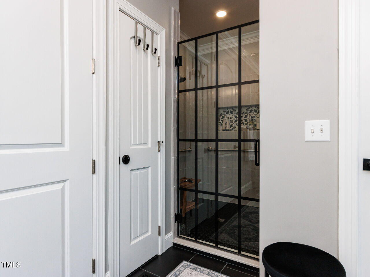 1808 Pattersons Mill Road Durham, NC 27703 - Photo 21 of 42 Low entry walk-in shower with attractive glass door.