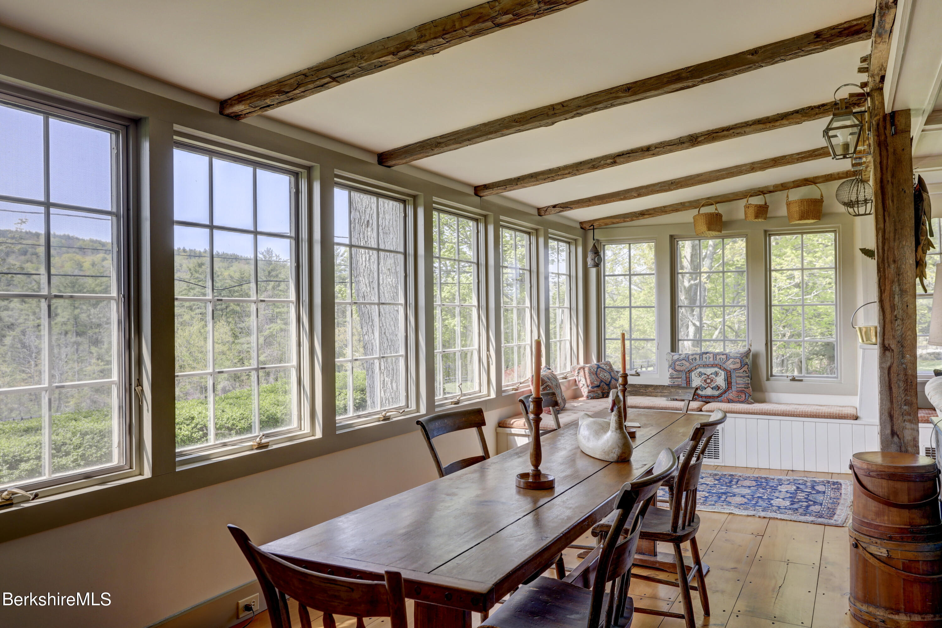 185 Keyes Hill Road New Marlborough, MA 01259 - Photo 17 of 49 a view of a dining room with furniture window and outside view