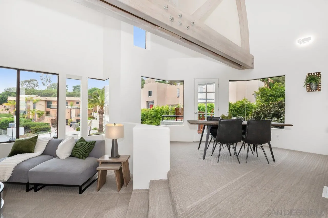 6105 Avenida Chamnez La Jolla, CA 92037 - Photo 8 of 59 a living room with furniture dining area and a large window