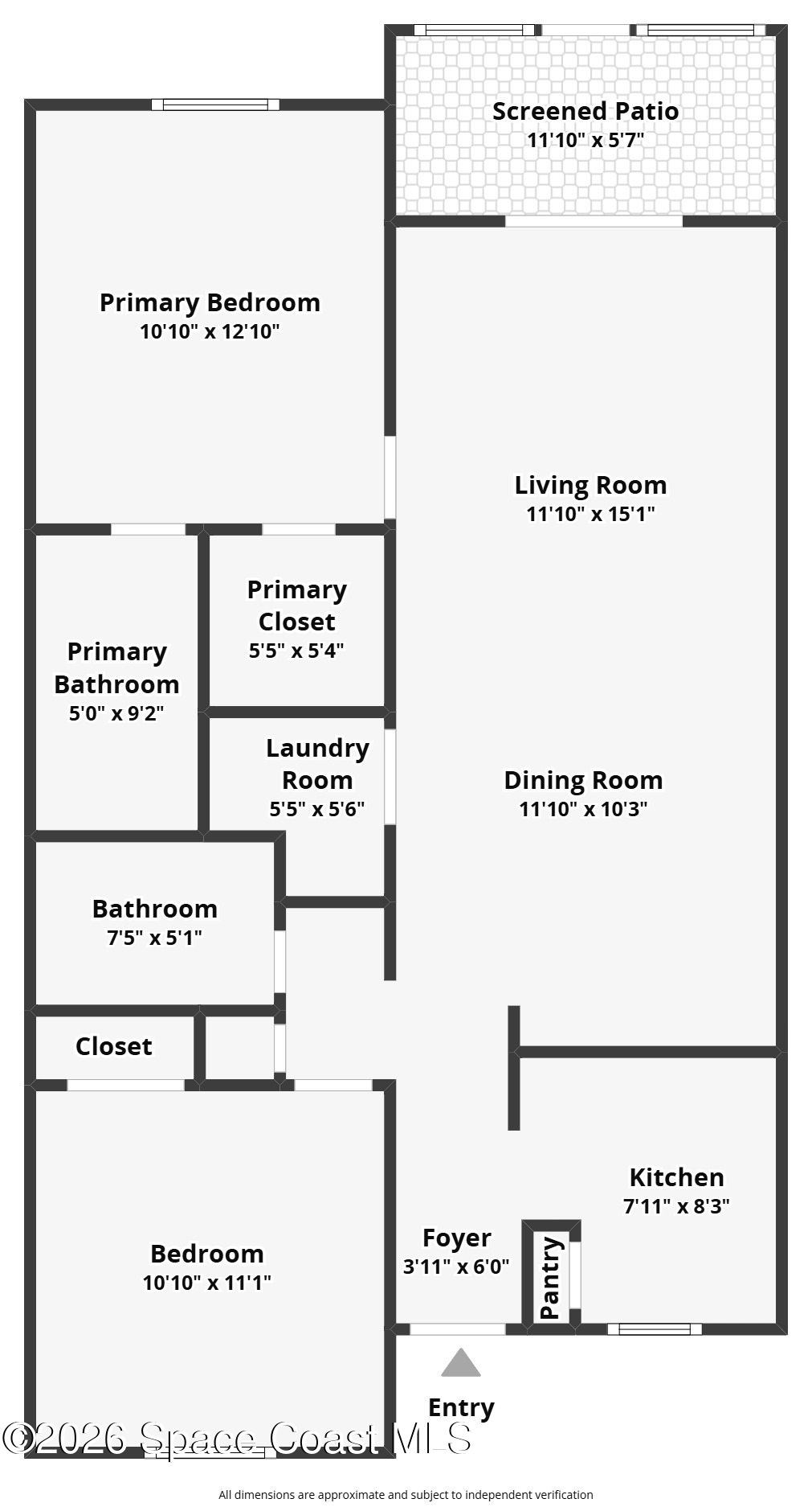 1720 Murrell Road, Unit 120 Rockledge, FL 32955 - Photo 33 of 33 Hazelwood Villas #120 Floor Plan