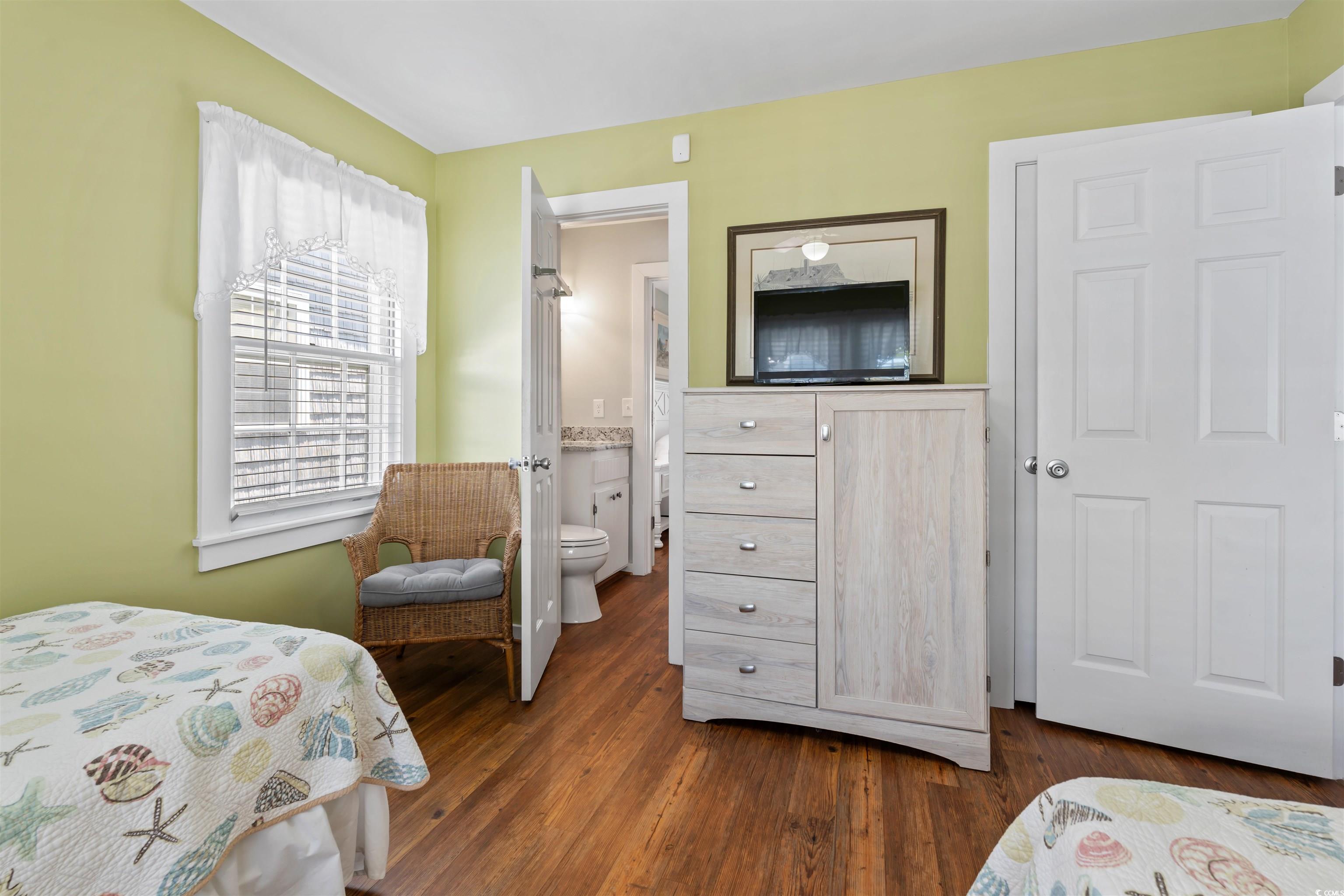161 Easy Street Murrells Inlet, SC 29576 - Photo 15 of 40 Bedroom with dark wood-style flooring 2 twin beds