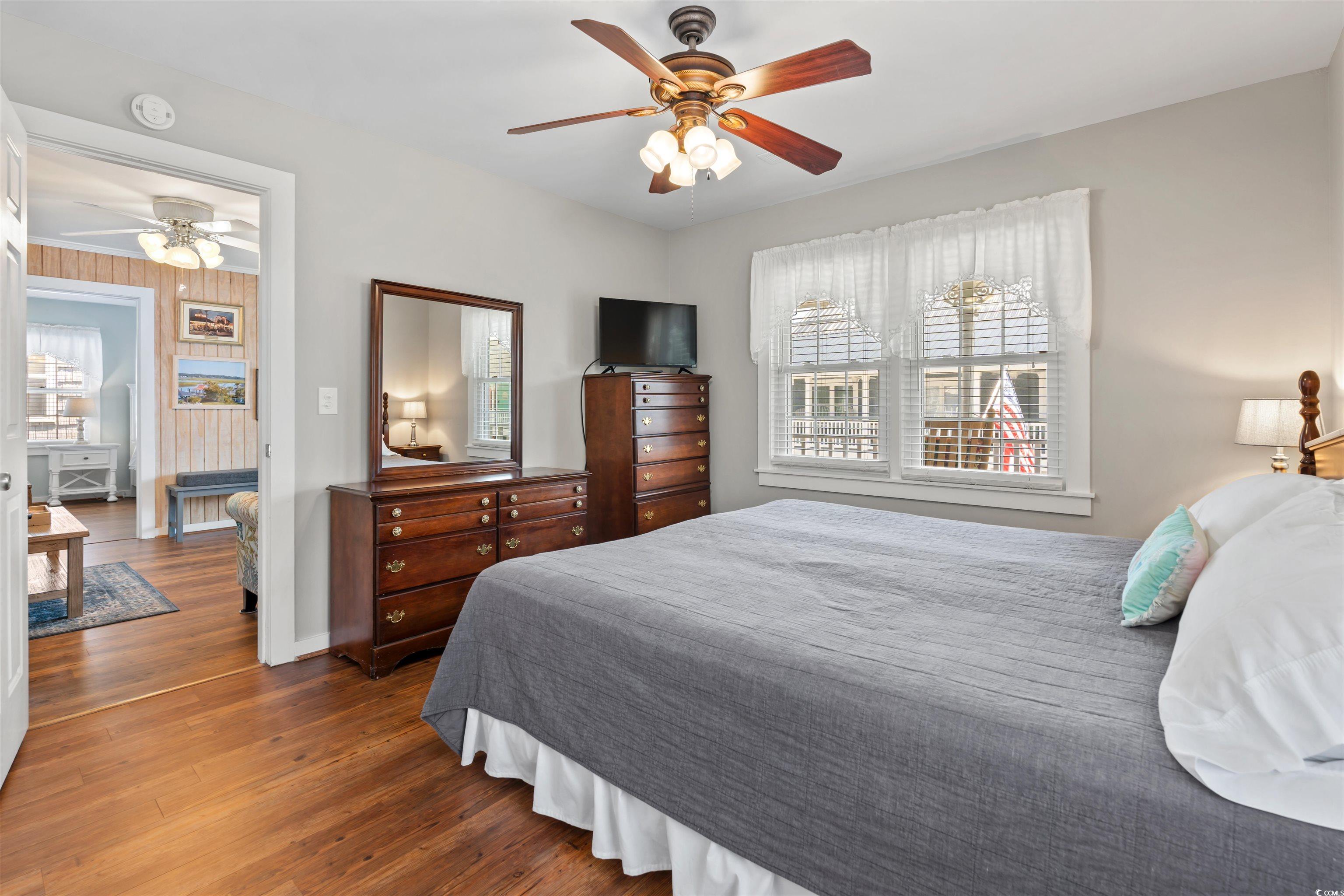 161 Easy Street Murrells Inlet, SC 29576 - Photo 9 of 40 Bedroom featuring wood finished floors, and a ceiling fan