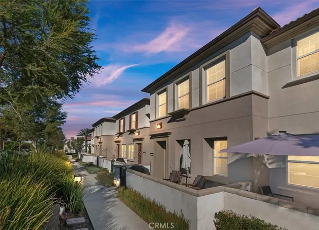 a view of buildings and street view