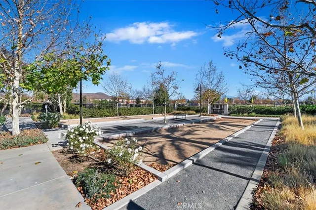 a view of a yard with an umbrella