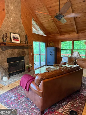 a bed room with a bed and a fireplace