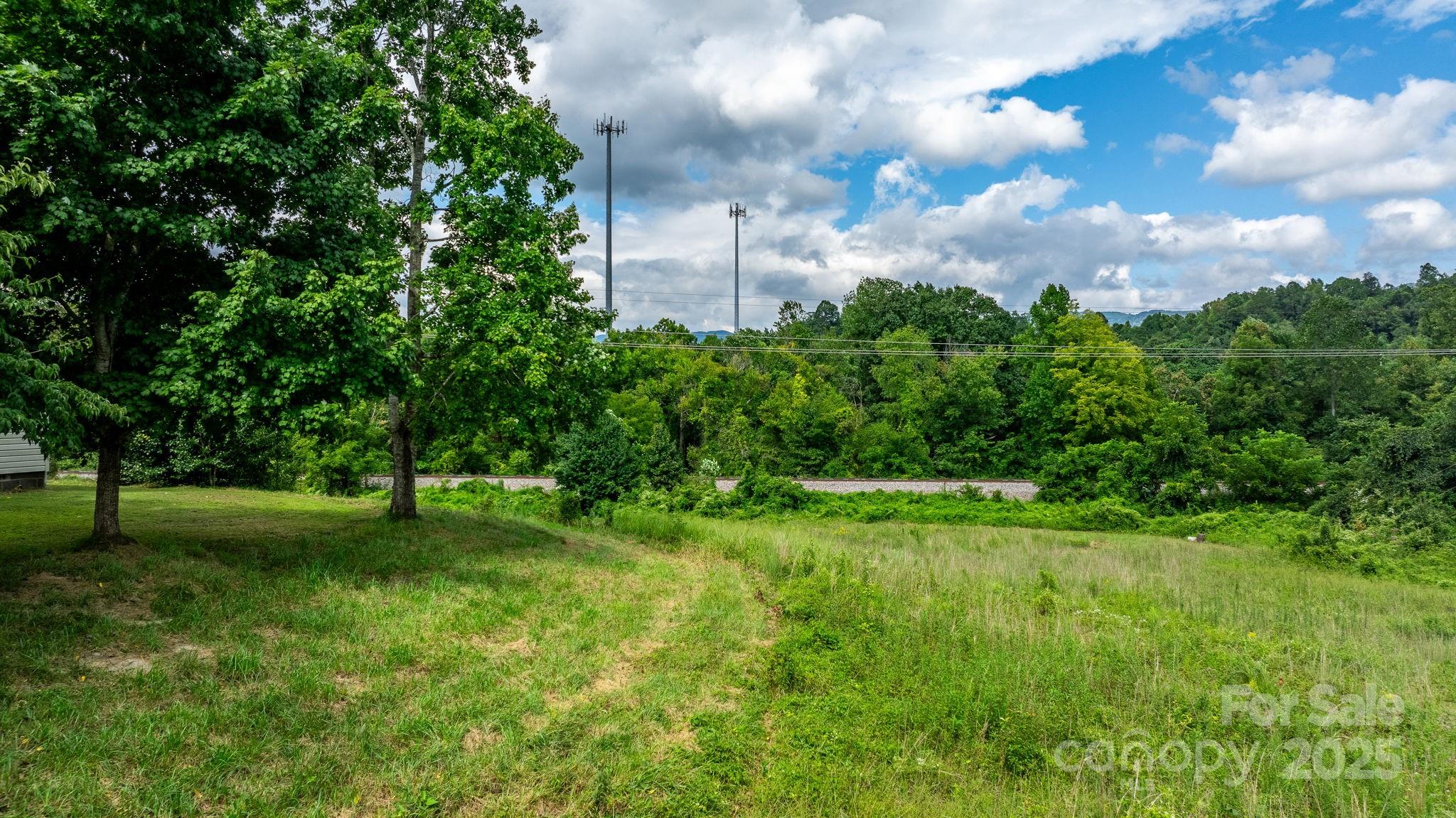 1147 Old Linville Road Marion, NC 28752 - Photo 11 of 27 a view of a big yard with a fountain and large trees