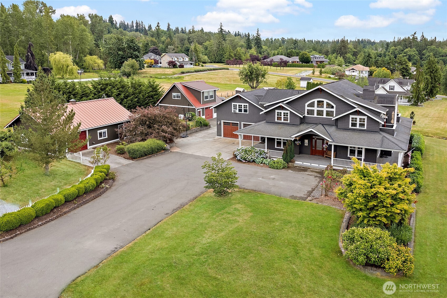 20076 Sinnes Road Mount Vernon, WA 98274 - Photo 1 of 40 an aerial view of a house with a garden