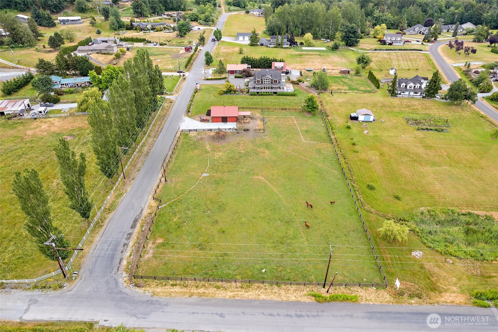 20076 Sinnes Road Mount Vernon, WA 98274 - Photo 39 of 40 an aerial view of residential houses with outdoor space