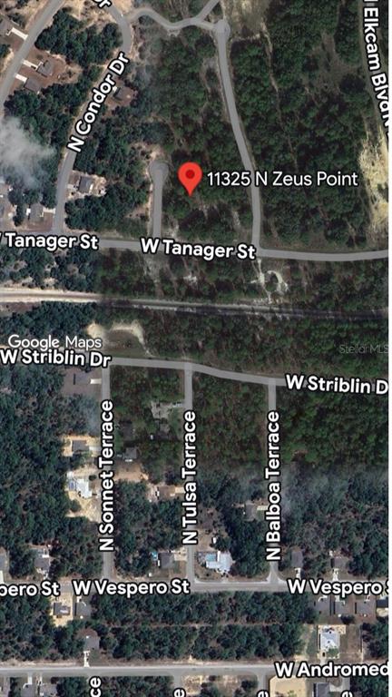 11325 North Zeus Point Dunnellon, FL 34433 - Photo 1 of 1 a street sign on a sidewalk