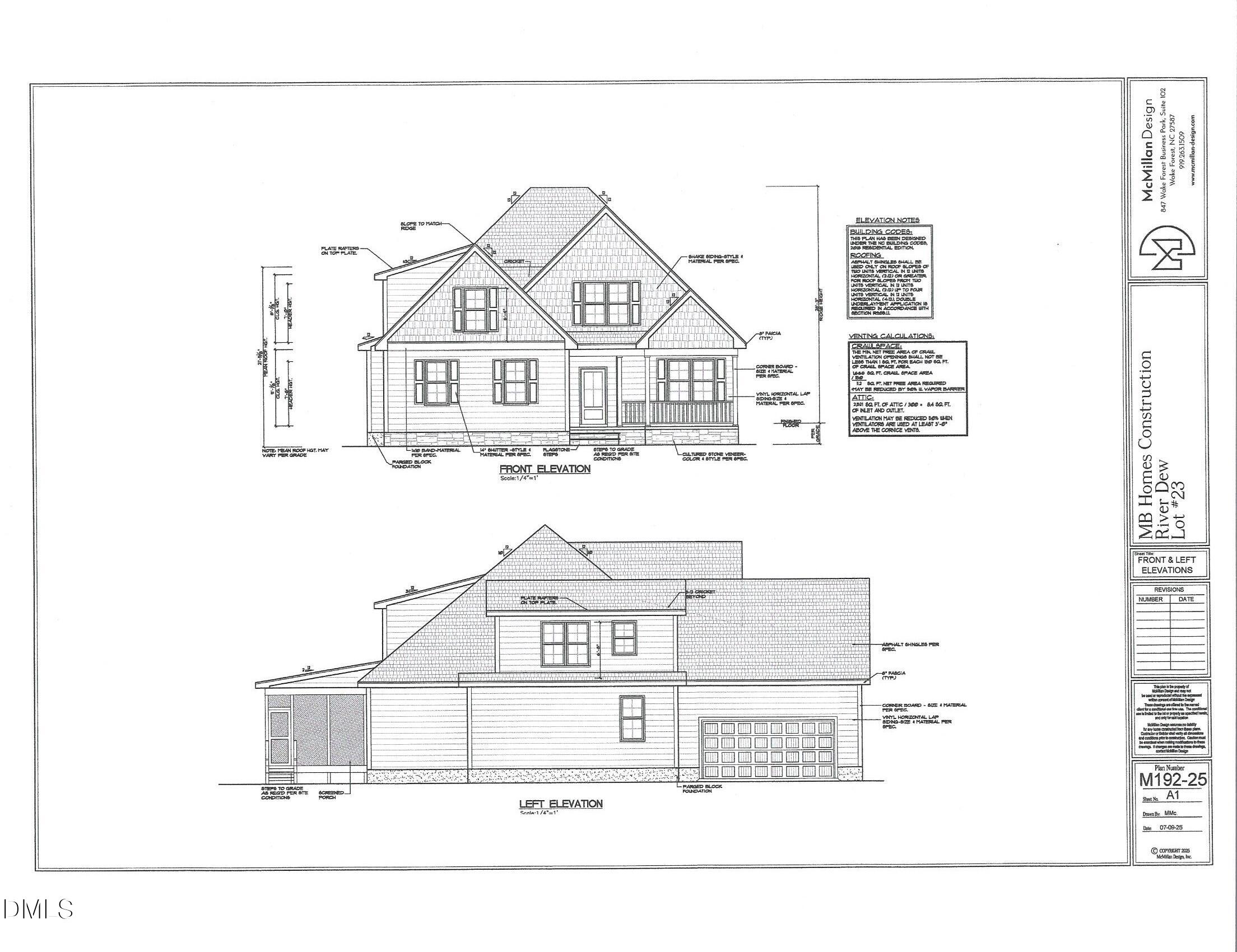 Lot 23 River Dew front elevation