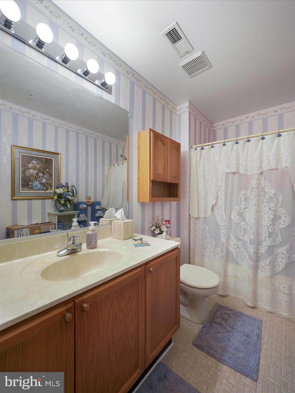 2103 Wayside Drive, Unit 1C Frederick, MD 21702 - Photo 23 of 29 a bathroom with a sink toilet a mirror a vanity and shower