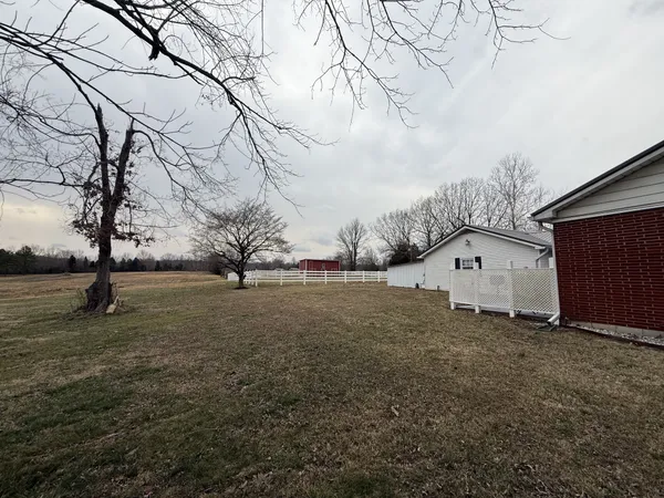 a view of lake and yard