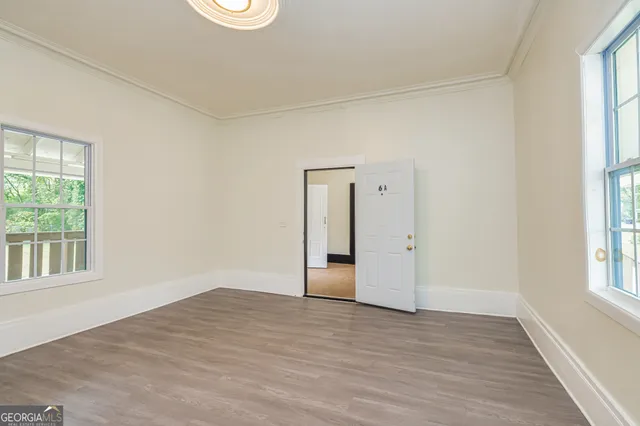 an empty room with a window