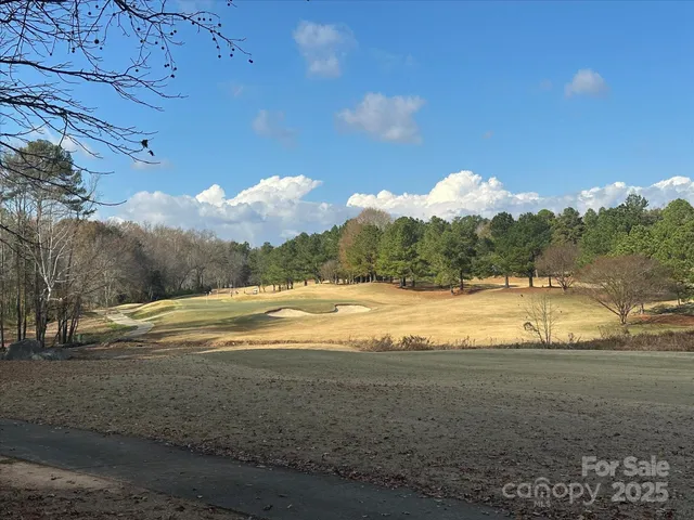 a view of a lake with a yard