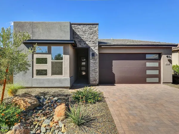 a front view of a house
