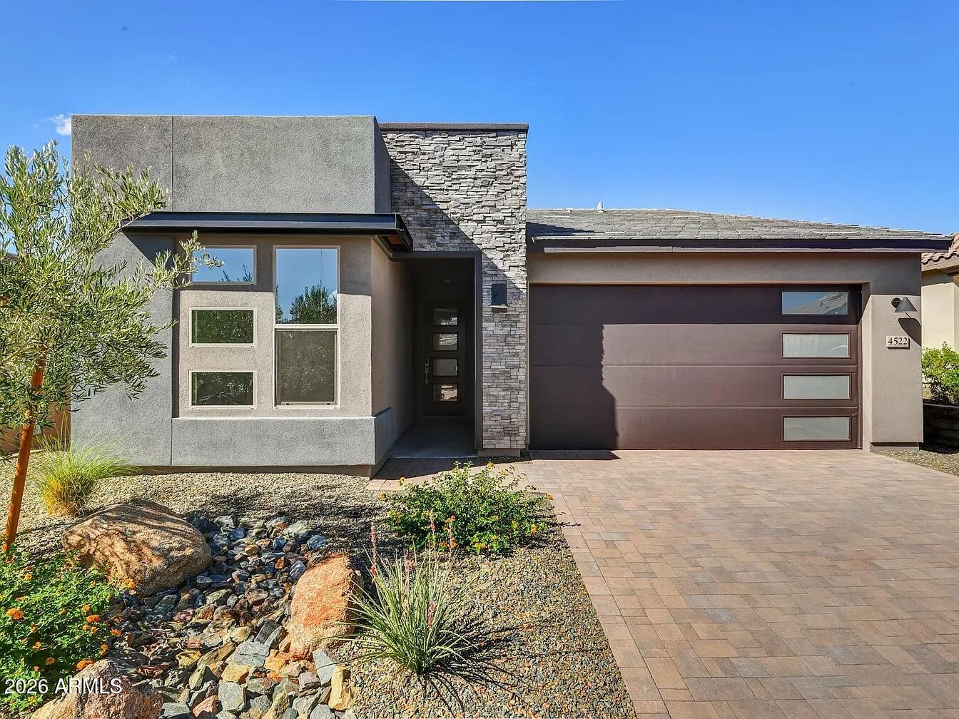 a front view of a house