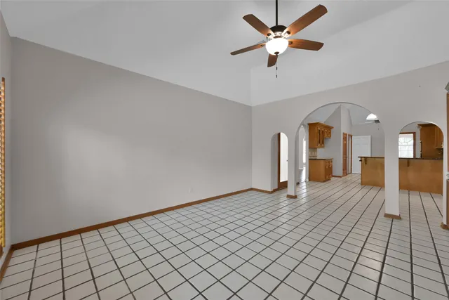 a view of an empty room and window