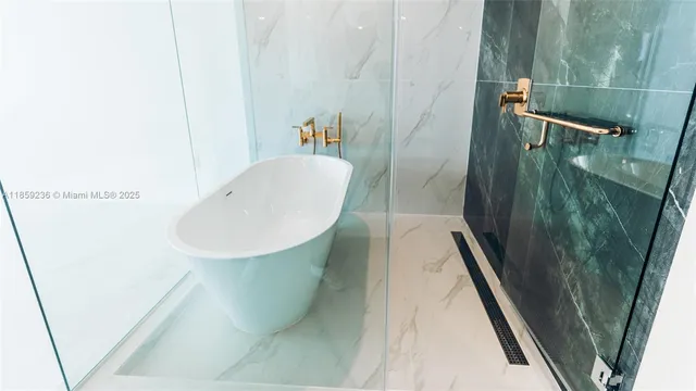 a bathroom with a double vanity sink and mirror