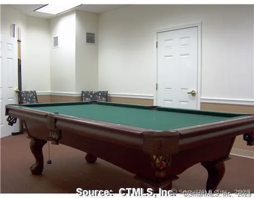 a room with pool table
