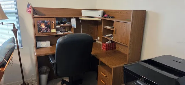 a room with furniture and a window