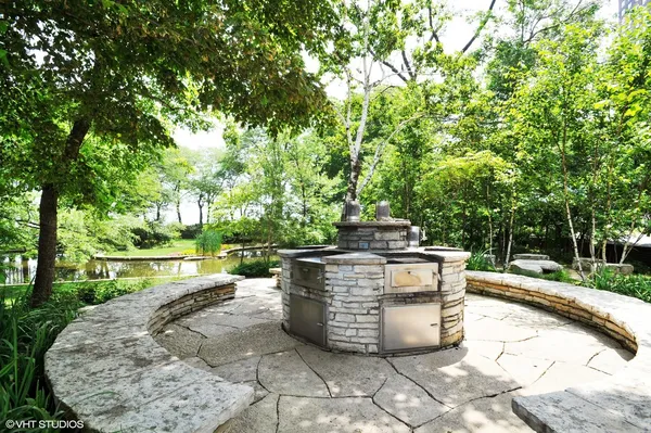 a backyard of a house