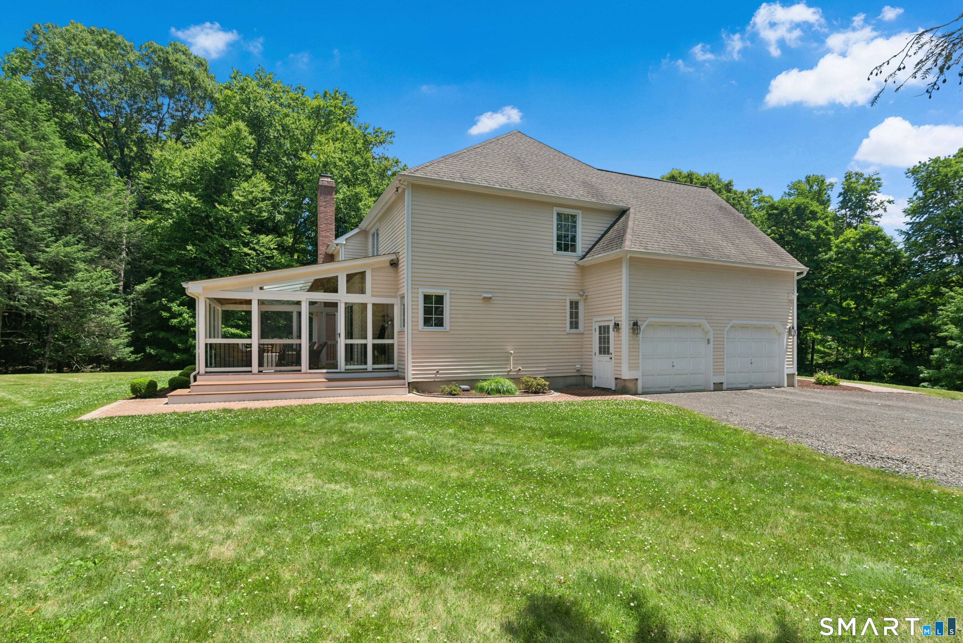 17 D Butterfield Road Newtown, CT 06470 - Photo 31 of 34 Side Exterior View with Enclosed Porch