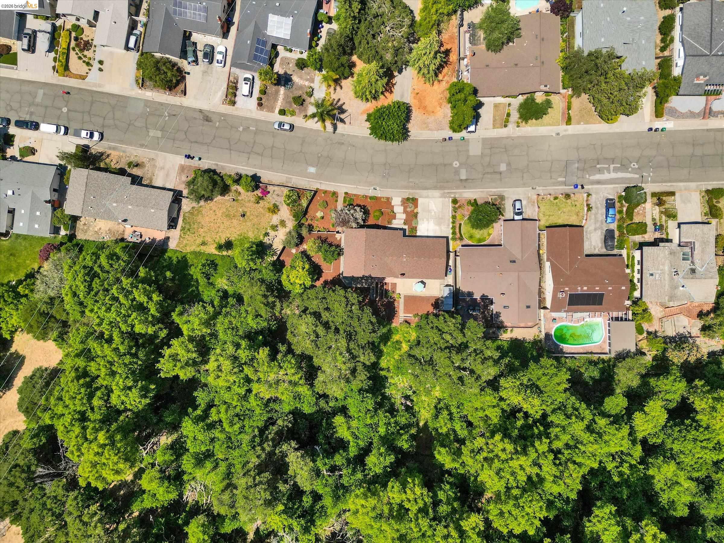 2826 Wright Avenue Pinole, CA 94564 - Photo 63 of 70 Aerial perspective showcasing a residential property with a private pool