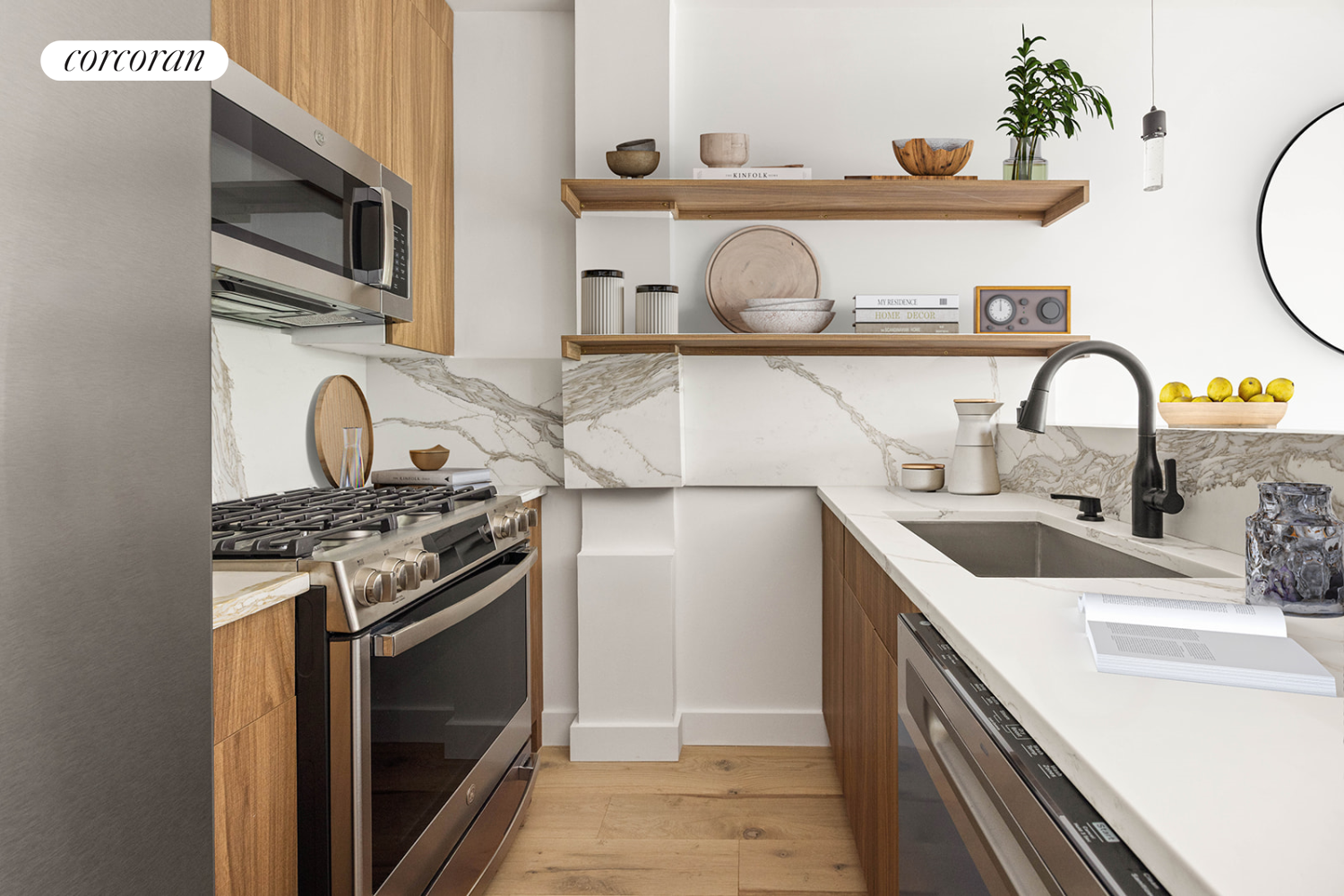 1198 Jefferson Avenue, Unit C Brooklyn, NY 11221 - Photo 3 of 24 a kitchen with stainless steel appliances granite countertop a sink and a stove
