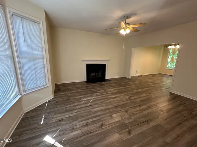 a view of a livingroom with a fireplace