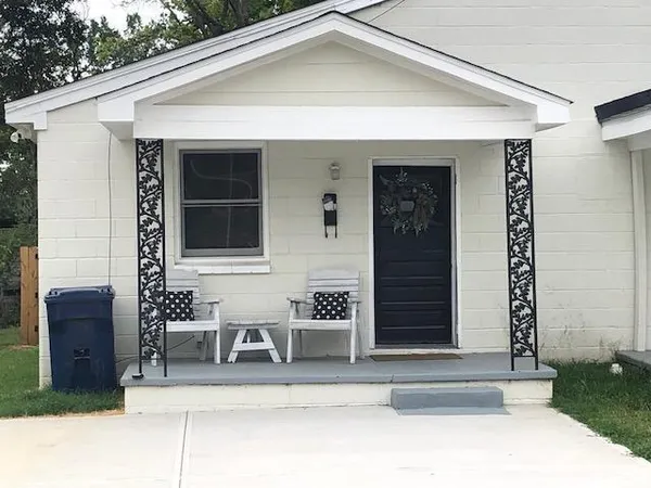 a front view of a house with entryway