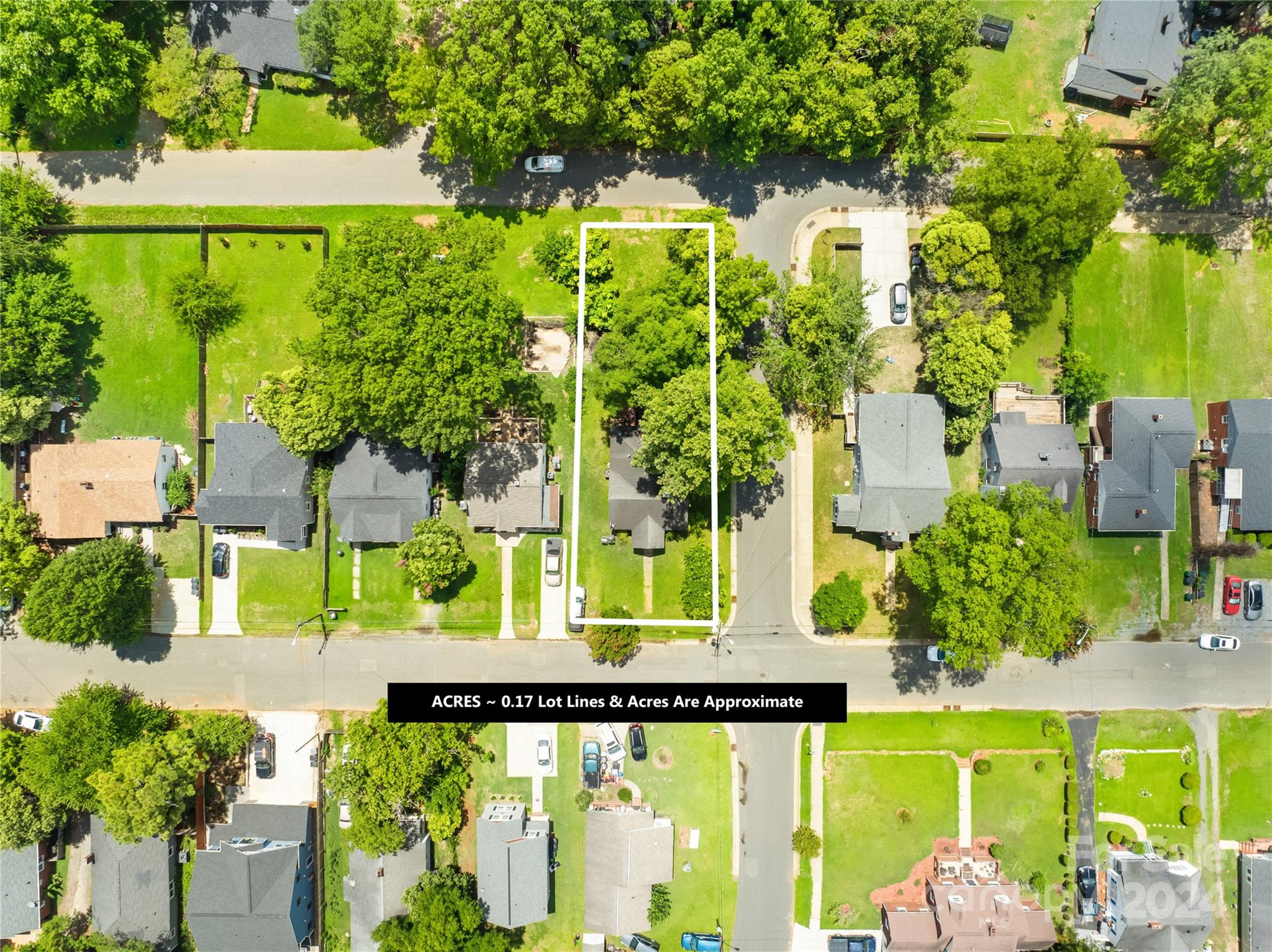 1247 Effingham Road Charlotte, NC 28208 - Photo 6 of 19 an aerial view of a house with a swimming pool
