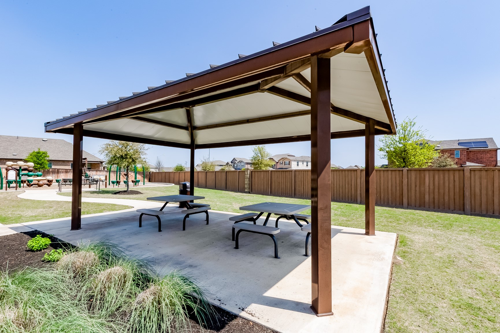 2007 Fretboard Street Round Rock, TX 78664 - Photo 38 of 40 a view of a patio with a table and chairs
