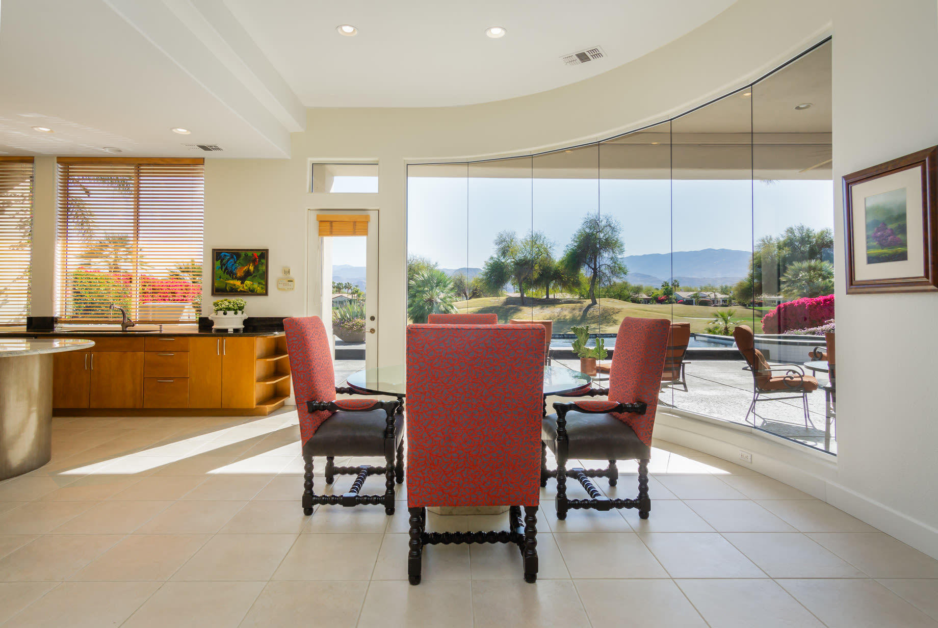 238 Loch Lomond Road Rancho Mirage, CA 92270 - Photo 15 of 44 a view of a dining room with furniture window and outside view