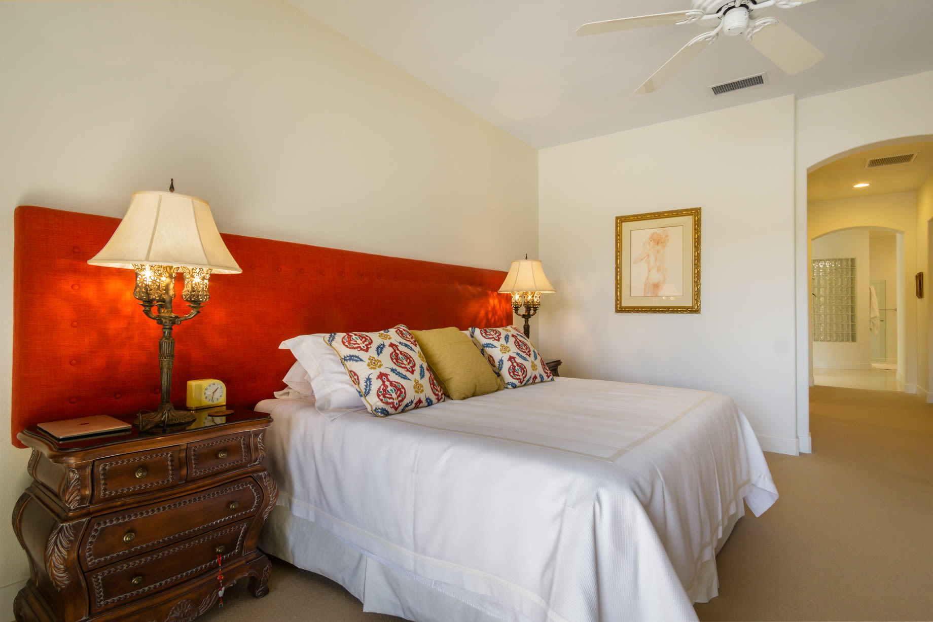 238 Loch Lomond Road Rancho Mirage, CA 92270 - Photo 25 of 44 a bedroom with a bed and wooden floor