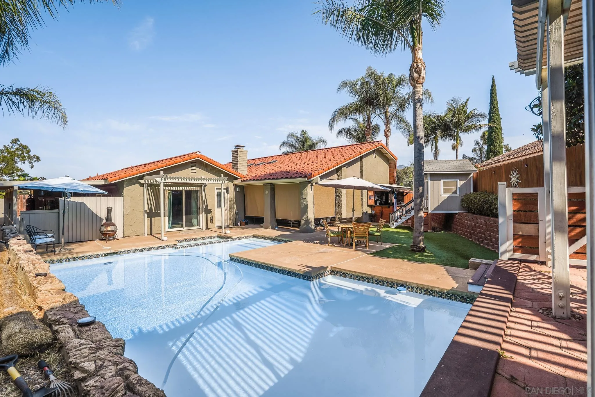 3764 Avocado Boulevard La Mesa, CA 91941 - Photo 61 of 66 a view of house with outdoor space and swimming pool