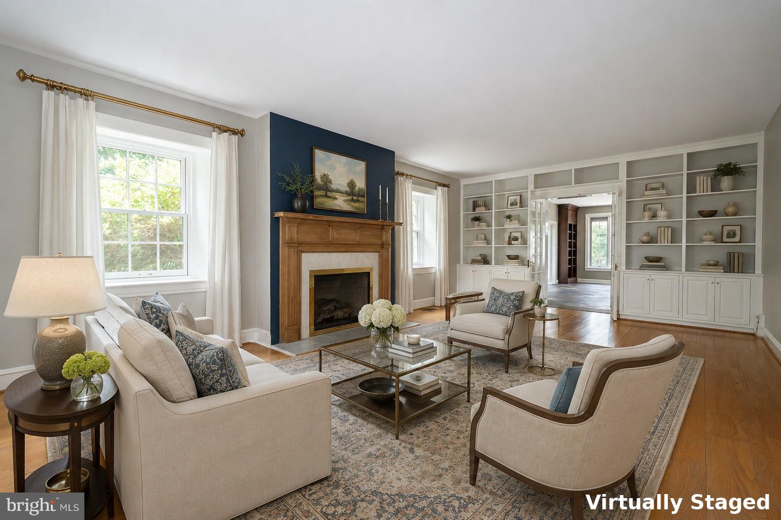 101 East Brookhaven Road Wallingford, PA 19086 - Photo 6 of 136 Virtually Staged Living Room