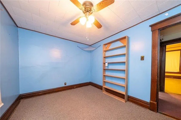 a room with table and chairs