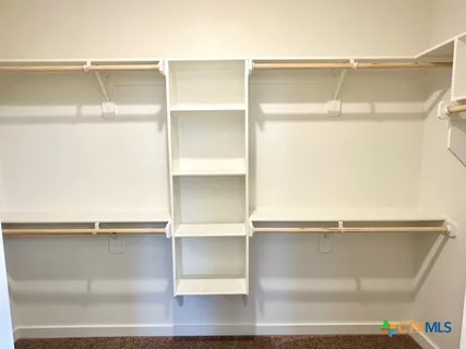 a close view of closet