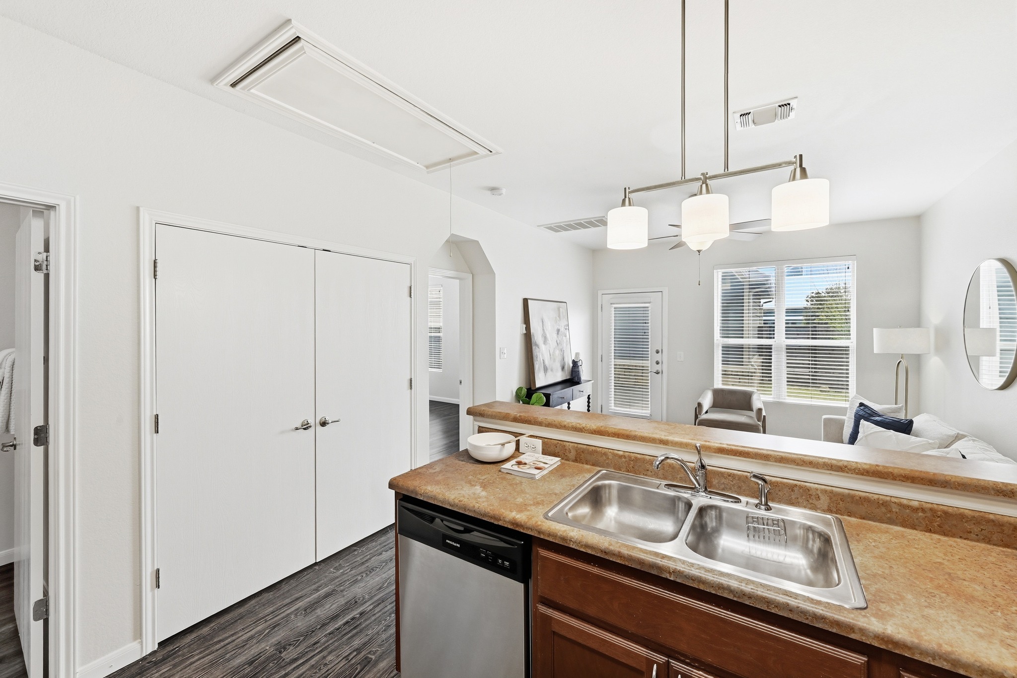 2133 Emma Long Street Austin, TX 78723 - Photo 9 of 39 Breakfast bar seating provides a casual spot for morning coffee or quick meals.