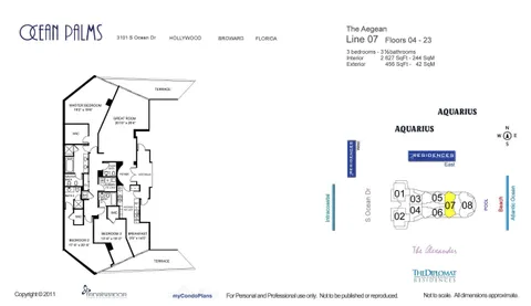 $2,199,000 | 3101 South Ocean Drive, Unit 1807, Hollywood, FL 33019